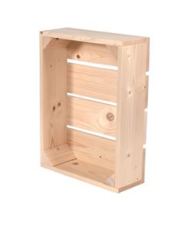 Unité de rangement en bois brut ou lasuré L36 x H10 x P27 cm
