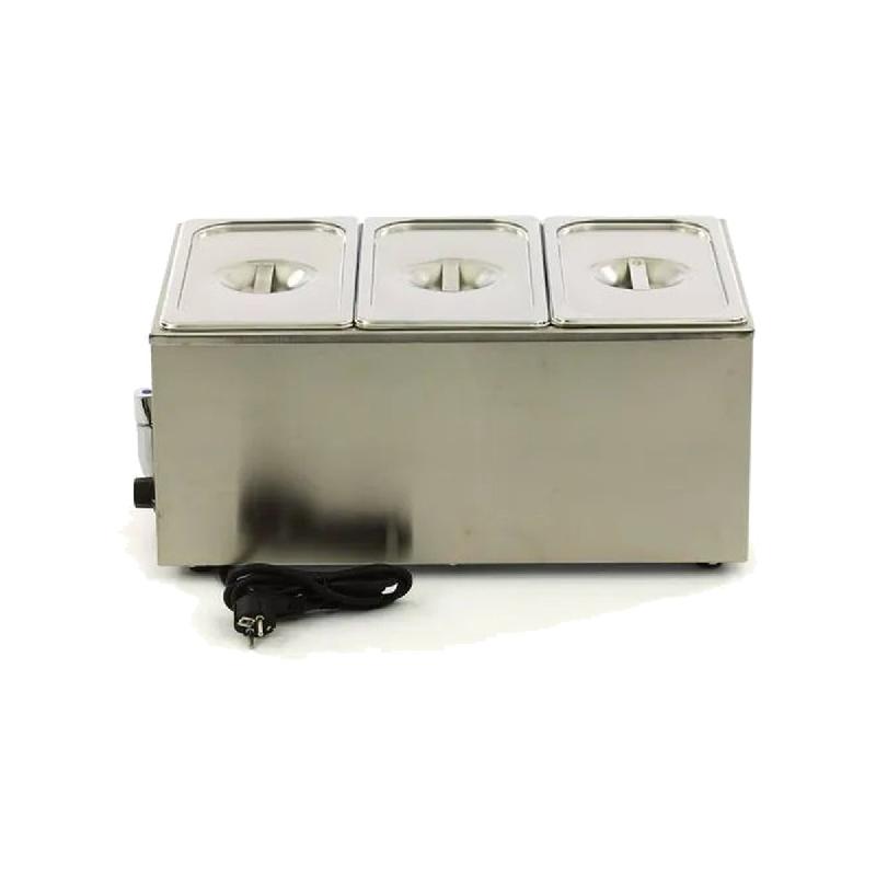 Bain-marie électrique professionnel - 3 x GN 1/3 - avec robinet de vidange - Bacs GN inclus | Maxima_3