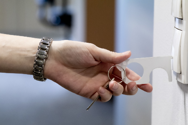 Porte-clés hygiénique - pratique en acrylique - avec bague en métal_3
