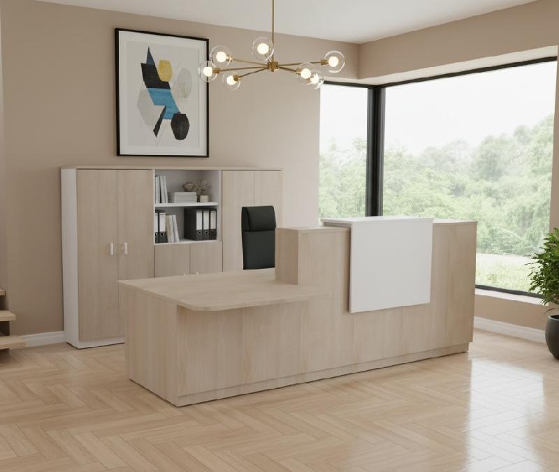Banque d'accueil Delta Plus avec accès PMR - Mobel Linea - Acacia clair, Gauche, Non, 282_3