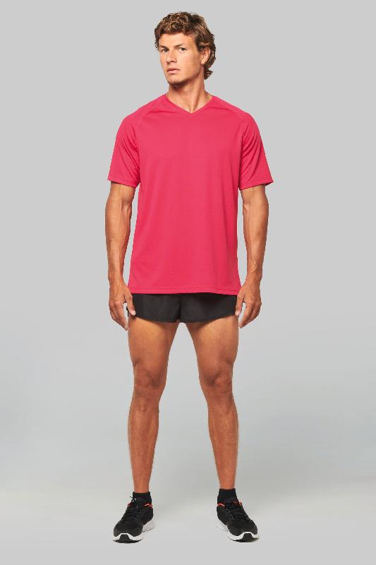T-shirt de sport manches courtes col V homme - PROACT - 100% polyester, séchage rapide - Réf: PA476_3