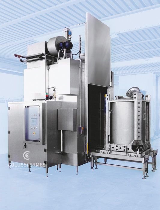 Lavage conteneurs - laveuses industrielles alimentaires - Colussi Ermes - jusqu'à 20 citernes ou 80 récipients isothermes par heure_3