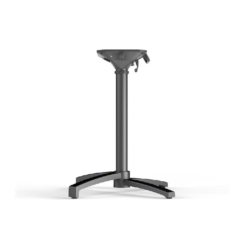 X Cross table de bistrot avec piètement noir + plateau HPL Galaxy Marble 70x70 cm_3