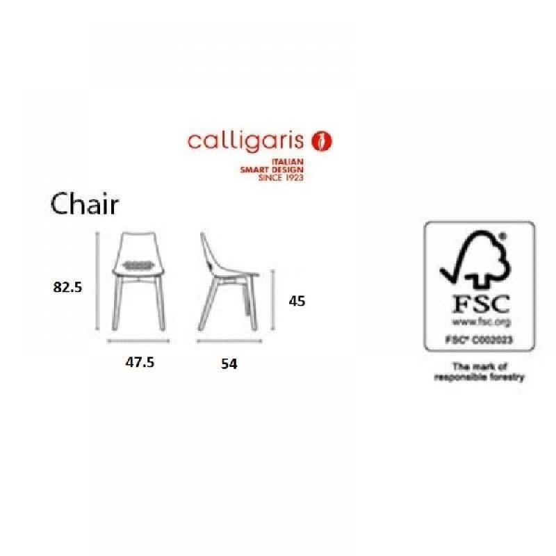 Lot de 2 chaises JAM W - Design moderne bicolore nougat - Piétement frêne teinté smoke - Fabrication italienne_3