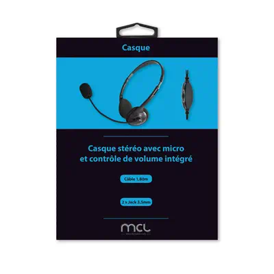 MCL CSQ-M/NZ Casque Avec fil Arceau Appels/Musique Noir_3