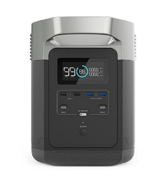 Kit station de charge portable 1800w - 1024wh ecoflow delta avec trois panneaux solaires pliables 160w_3