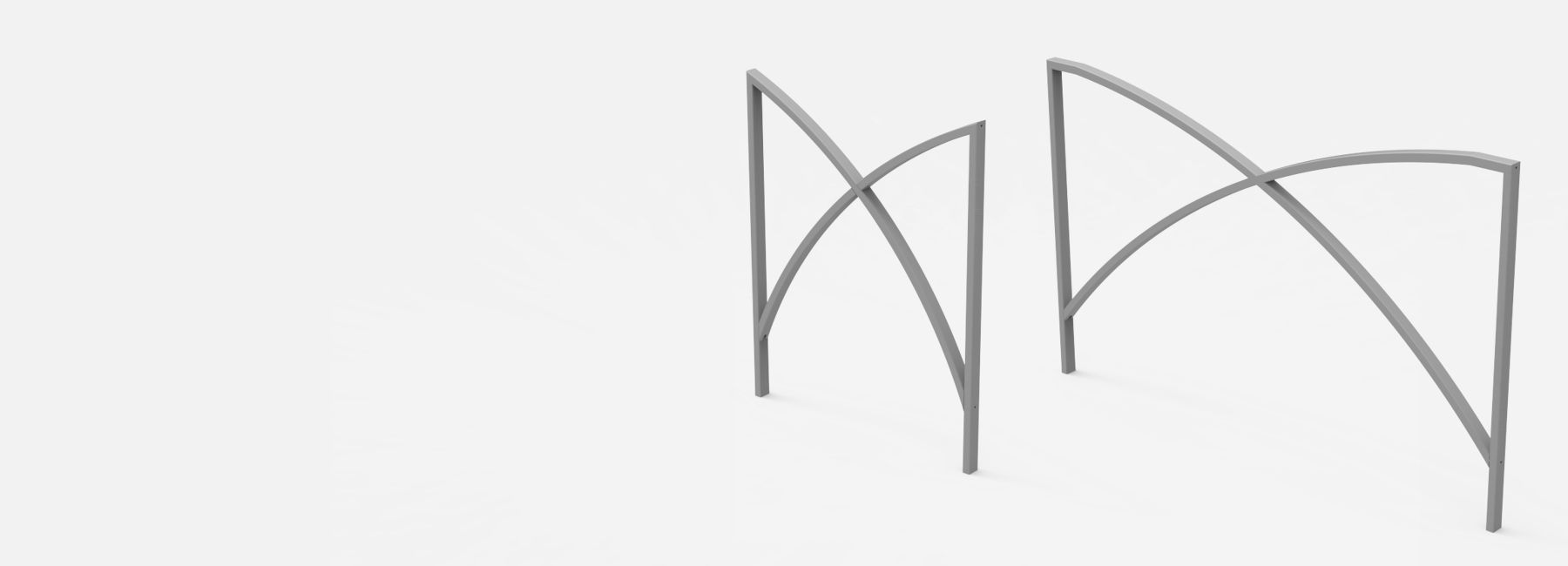 Papillon barrières urbaines - City Design - acier galvanisé - barres centrales croisées et courbes - sur platine ou à sceller_3