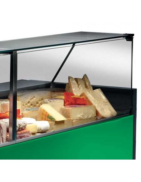 Vitrine canalisable pour viande, traiteur, produits laitiers/fromage - Vitrines Onyx 90 - 1250 - Référence: ONYX 90-1250-N/VD_3