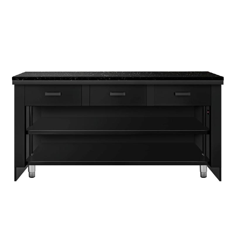 Comptoir caisse TORONTO - L1800 mm - Plan de travail en granit Noir - P900_3