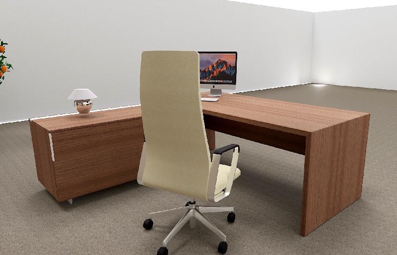 Bureau d'angle T45 avec desserte - Quadrifoglio - 212, Gauche, Noyer Canaletto_3