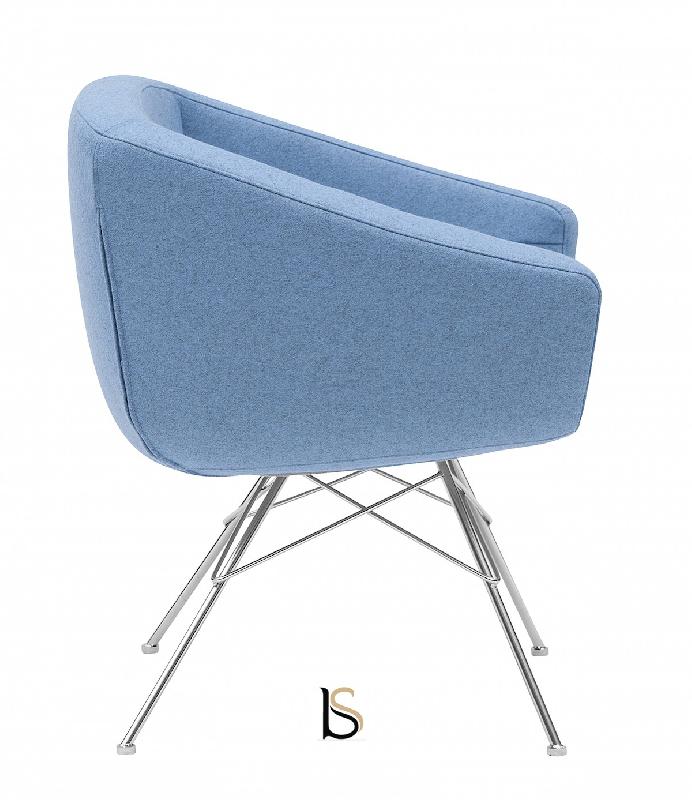 Fauteuil AIKO - Softline - Feld Bleu 858_3