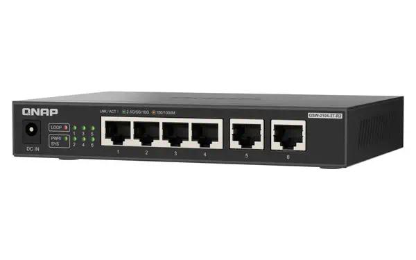 QNAP QSW-2104-2T-R2 commutateur réseau Non-géré 10G Ethernet (100/1000/10000) Bureau Noir_3