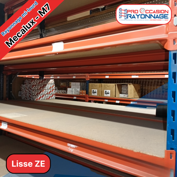 Rayonnage mi-lourd M7 -Plateau fils- Hauteur 3000 mm - Longueur à configurer_3