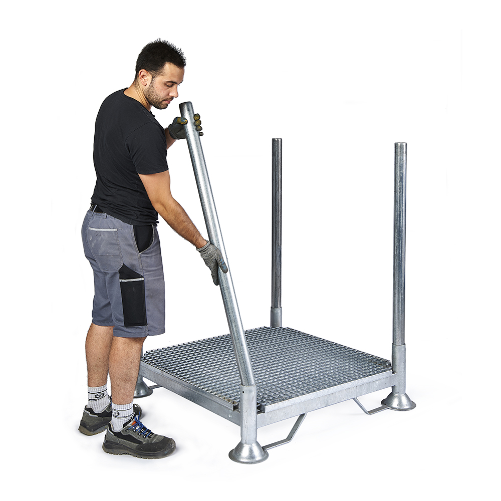 Support de filtration avec caillebotis pour big-bag filtrant (supcailmud)_3