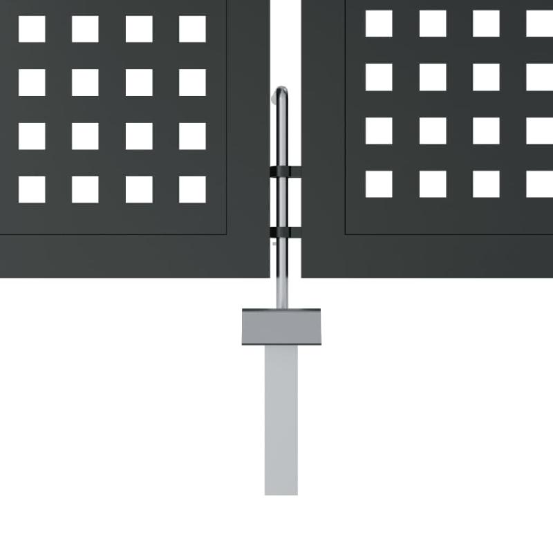 Vidaxl portail de jardin anthracite 300x250 cm acier 154570_3