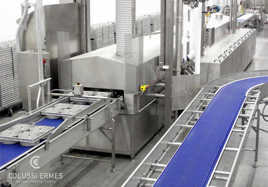 Laveuses industrielles alimentaires - Lavage plaques Colussi Ermes - 900 à 1 000 plaques/heure_3