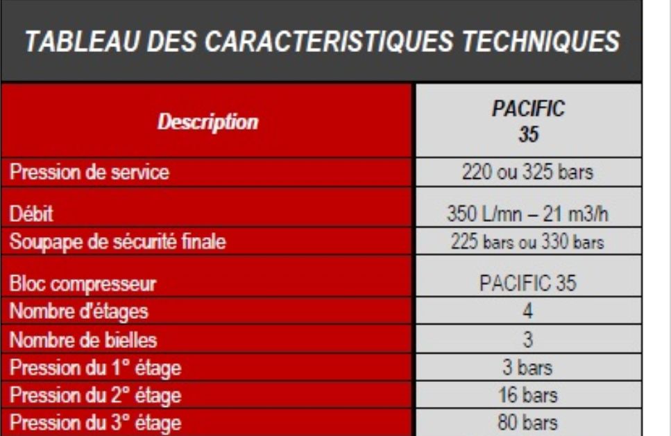 Compresseur de plongée insonorisé PACM352254003AP Pacific M35 - 21 m3/h - Nardi Compressori France - 225 ou 330 bars_3