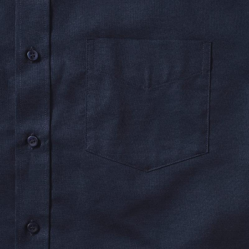 Chemise homme manches courtes Oxford - Réf: RU933M - 70% coton, repassage minimum, tissu épais et résistant_3