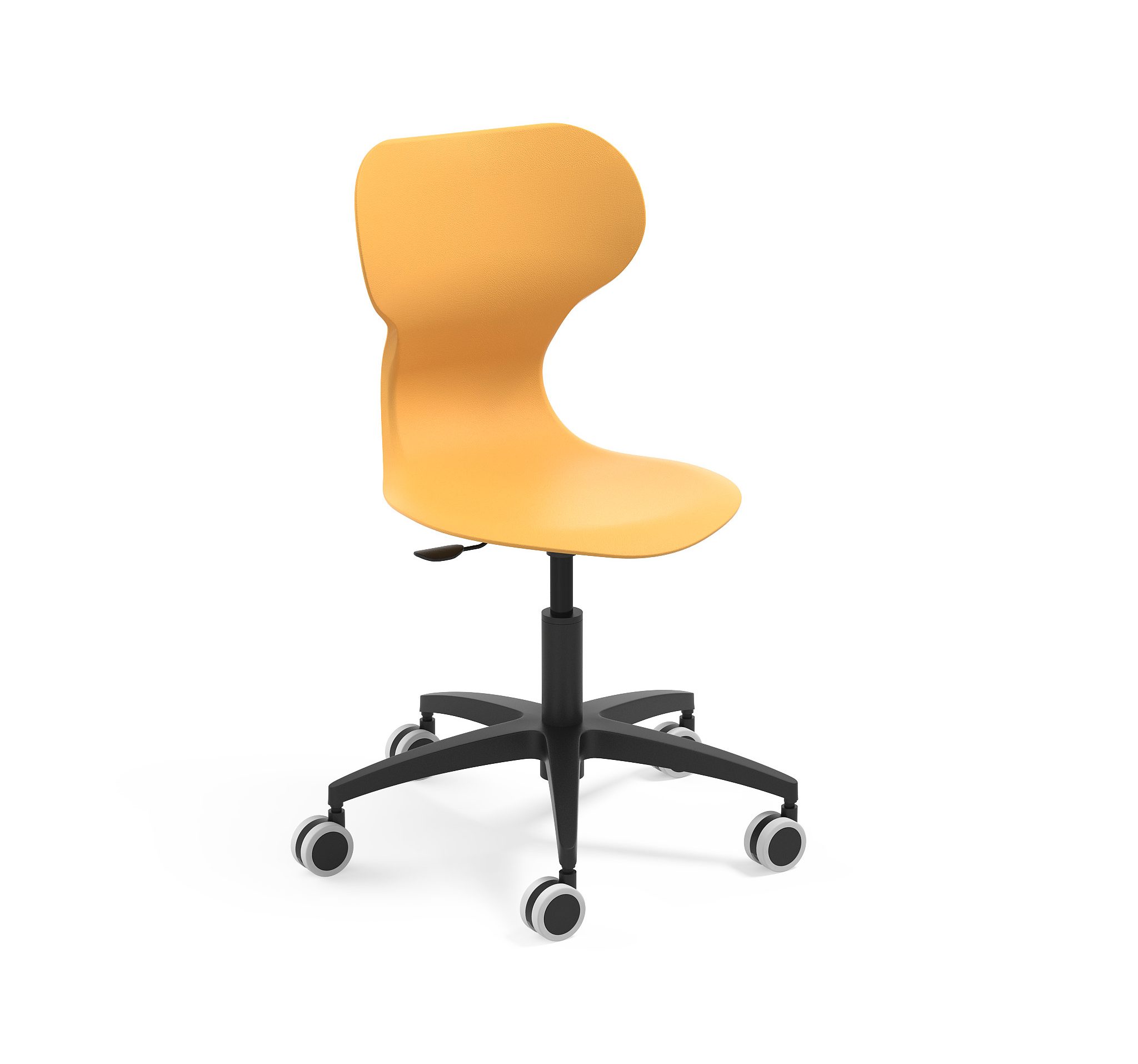 Chaise d'école pivotante Mia Lift - Hauteur réglable - Base étoile avec roulettes_3