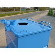 Cap - Benne à fond ouvrant avec sécurité dans cages à talon - Goubard SARL - Capacité de 515 à 2075 L_3