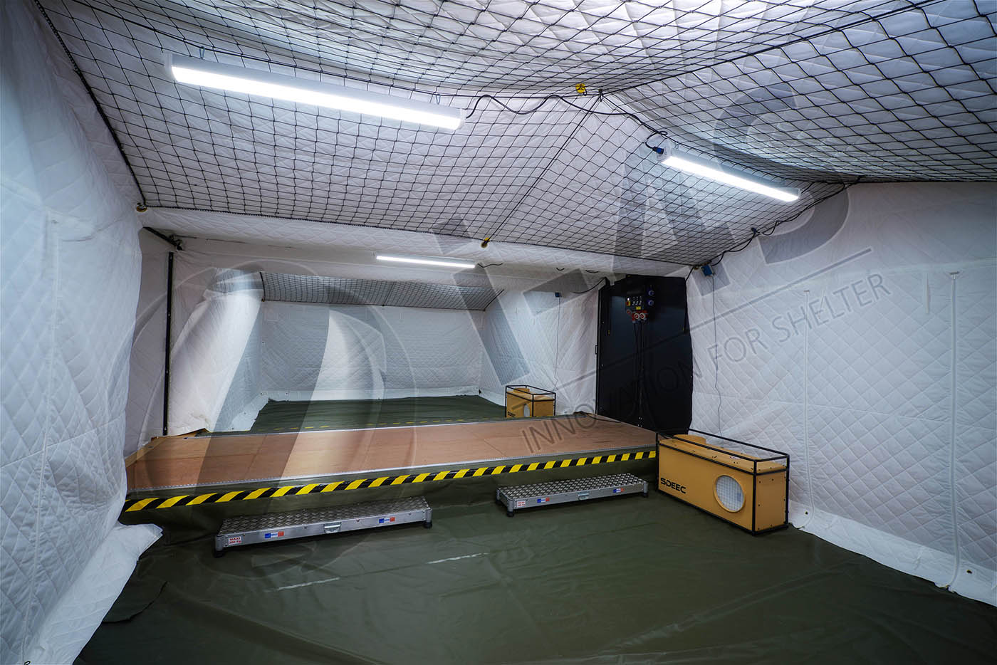 Conteneur militaire déployable métallo-textile CMT20 - postes de commandement, camps, bases vie et hôpitaux de campagne_4