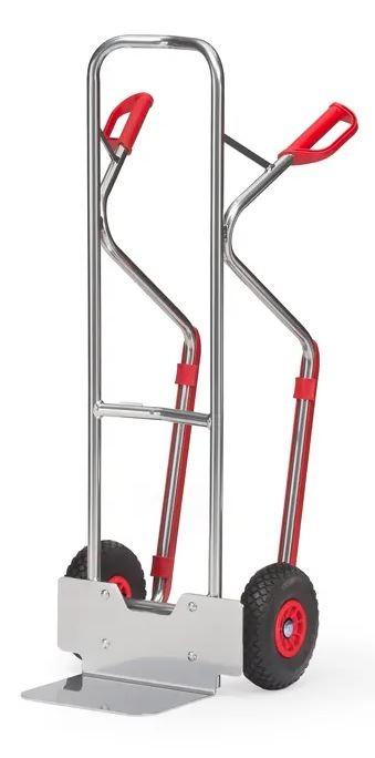 Diable Charges Hautes - 200 kg - Structure acier - Roues gonflable/caoutchouc/increvable - Hauteur 1300 mm_3