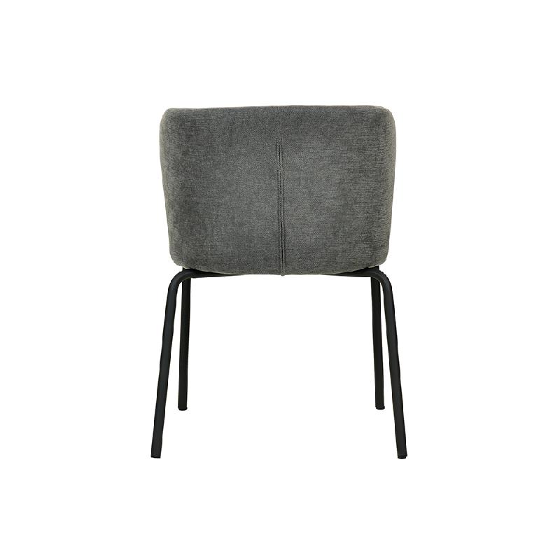 Break - Chaise empilable en tissu gris foncé_3