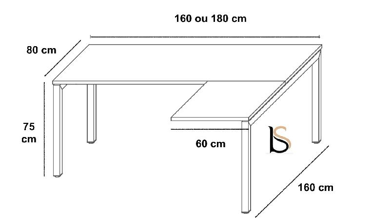 Bureau avec retour dégagé Yard - MARTEX - 160, Gris_3