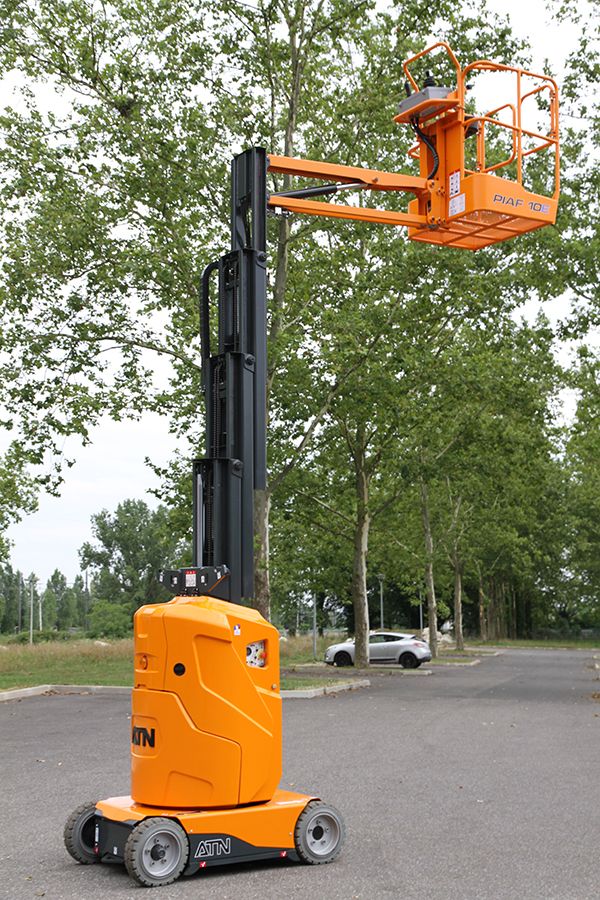 Piaf 10re - nacelle électrique à mât vertical - atn - hauteur travail : 9,92 m_3