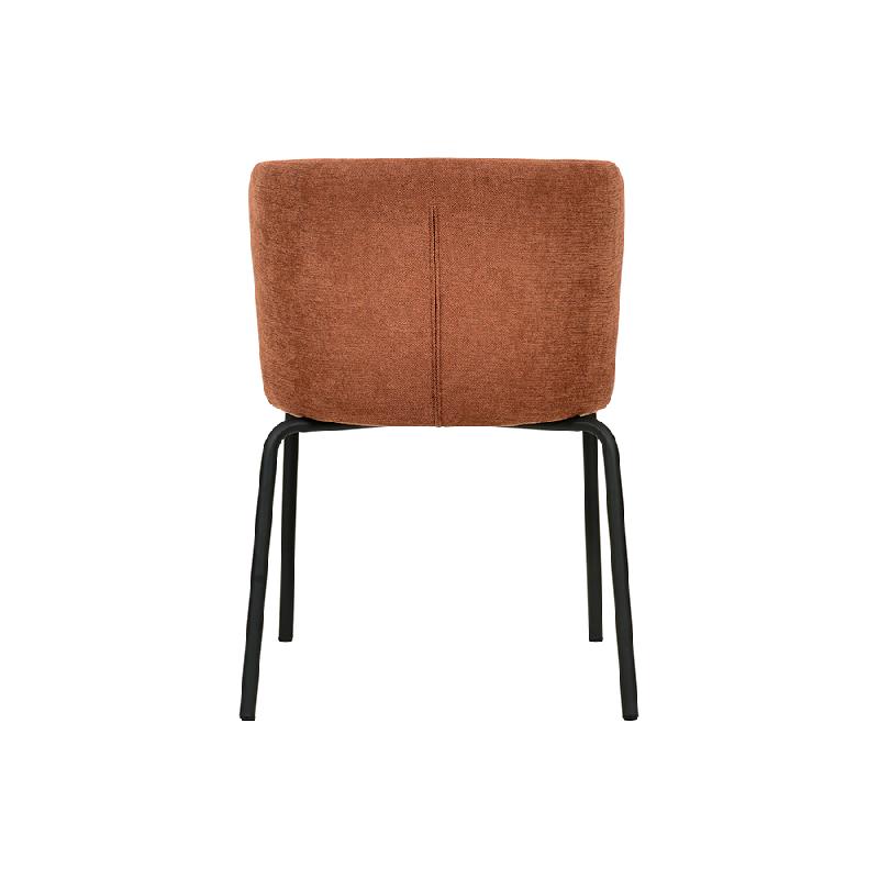 Break - Chaise empilable en tissu marron-rouge_3