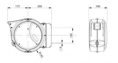 Enrouleur électrique à rappel automatique à ressort - Câble H05VV-F - 3G1,5 mm² - P315_3