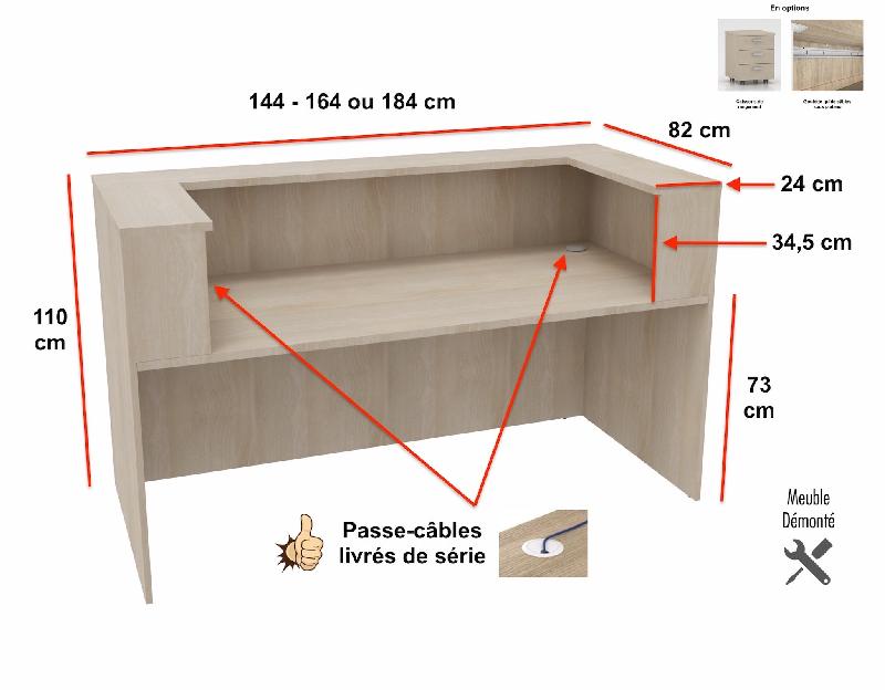 Bureau d'accueil Delta First - Mobel Linea - 144, Blanc et noir_3
