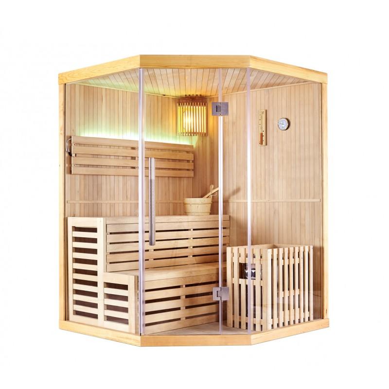 SAUNA D'ANGLE FINLANDAIS NORDICA® VAPEUR V34 (3-4 PLACES) - 150 X 150 X H.200_3