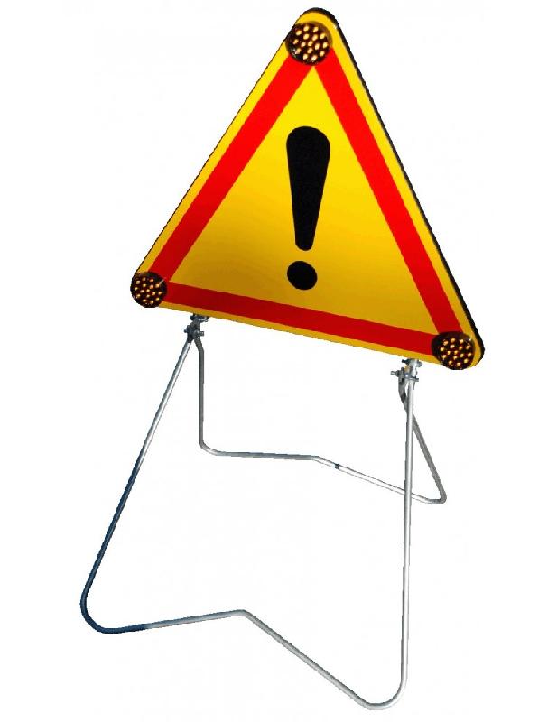 Signalisation pour chantier avec triangle Triflash