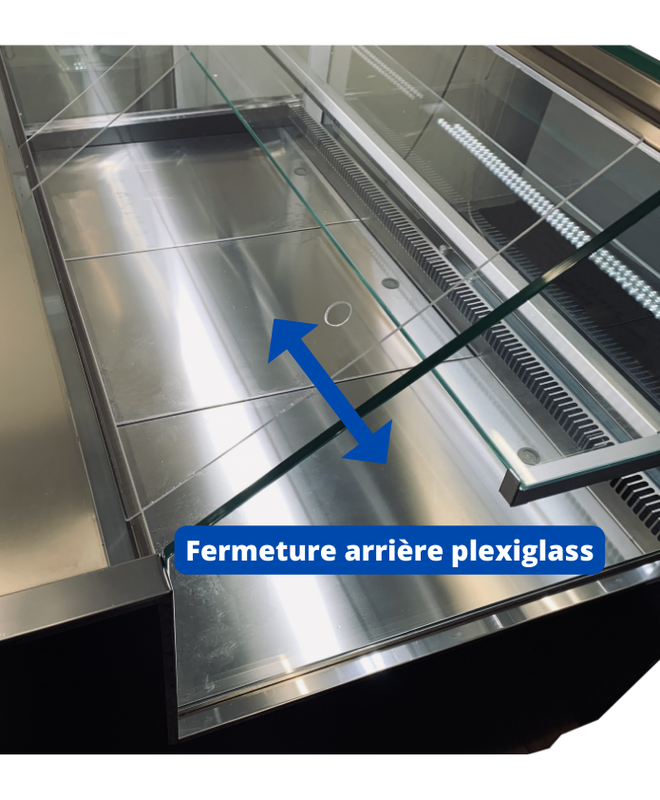 Vitrine réfrigérée traditionnelle VALOA - EINF 937, 937 mm x 1040 mm, -1°C à +5°C, LED, plexi coulissant_3