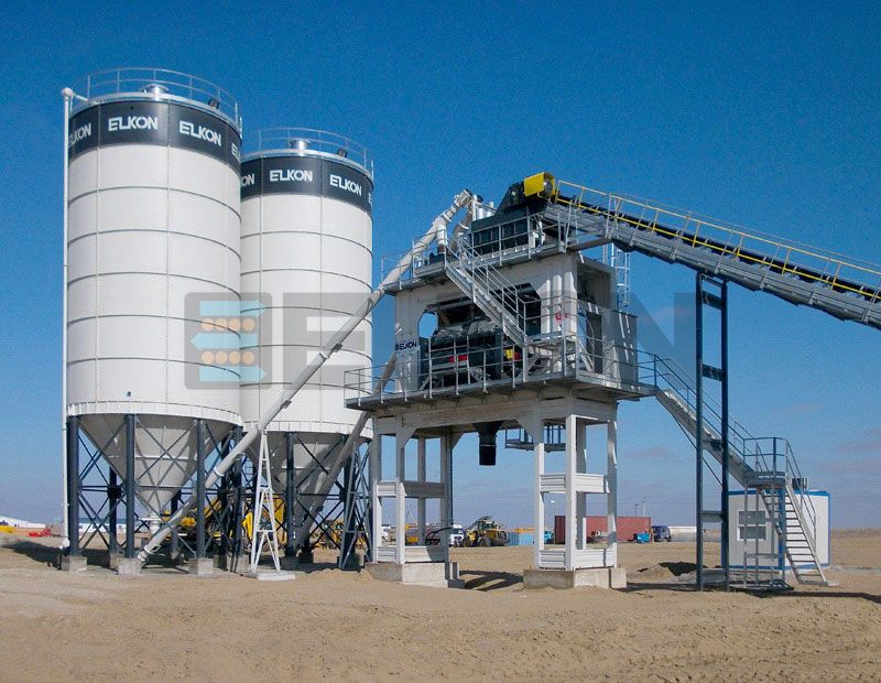 Elkomix-160 centrale à béton fixe - 150 m³/h - capacité trémie 4x30 m³ - malaxeur double arbres_3