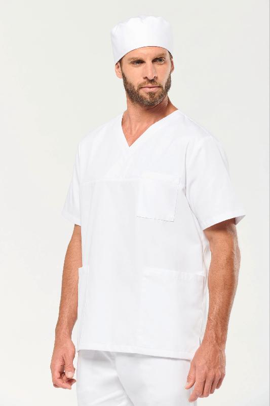 Tunique manches courtes polycoton unisexe - Réf: WK507 - Norme ISO 15797 - Lavage industriel 75°C - 65% polyester / 35% coton_3