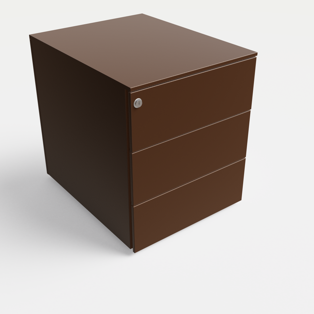 Caisson mobile en métal - L 42 x P 53 x H 50,5 cm_3