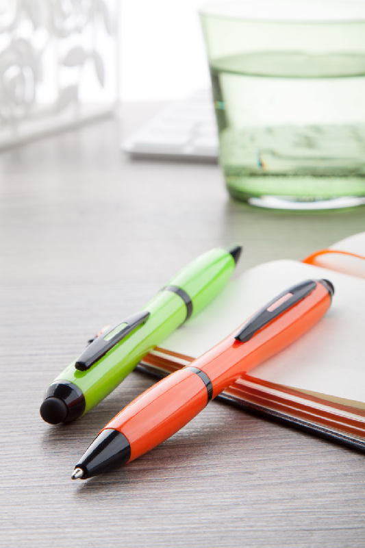 Stylo à bille stylet - plastique orange - encre bleue - 10,5 g_3