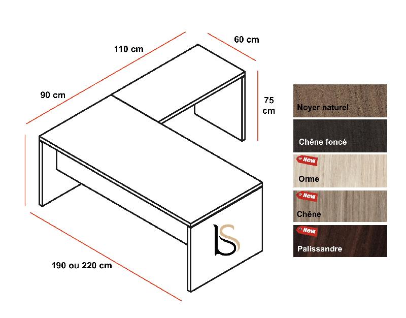 Bureau de direction style classique Lithos - Dellarovere - 190, Noyer_3