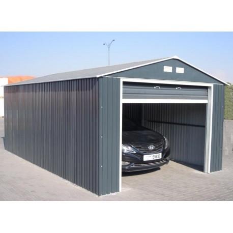 889 - garage en métal anthracite 19,95m² grande hauteur h.2,60m duramax_3