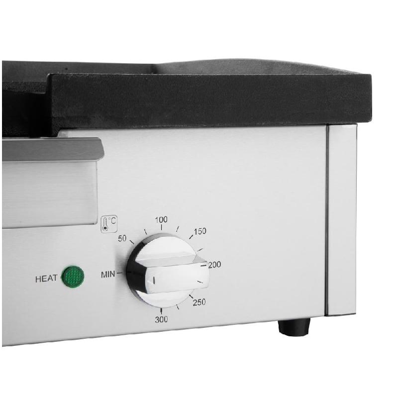 Plancha électrique lisse en FONTE - L 615 mm | Buffalo - HT762_3