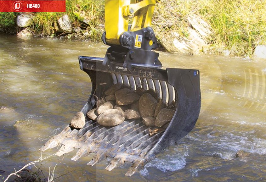 VS 92GD Excavator - Godet Squelette General Duty Cangini - 1200 mm - Lame HB400 et dents DC/DTE_3