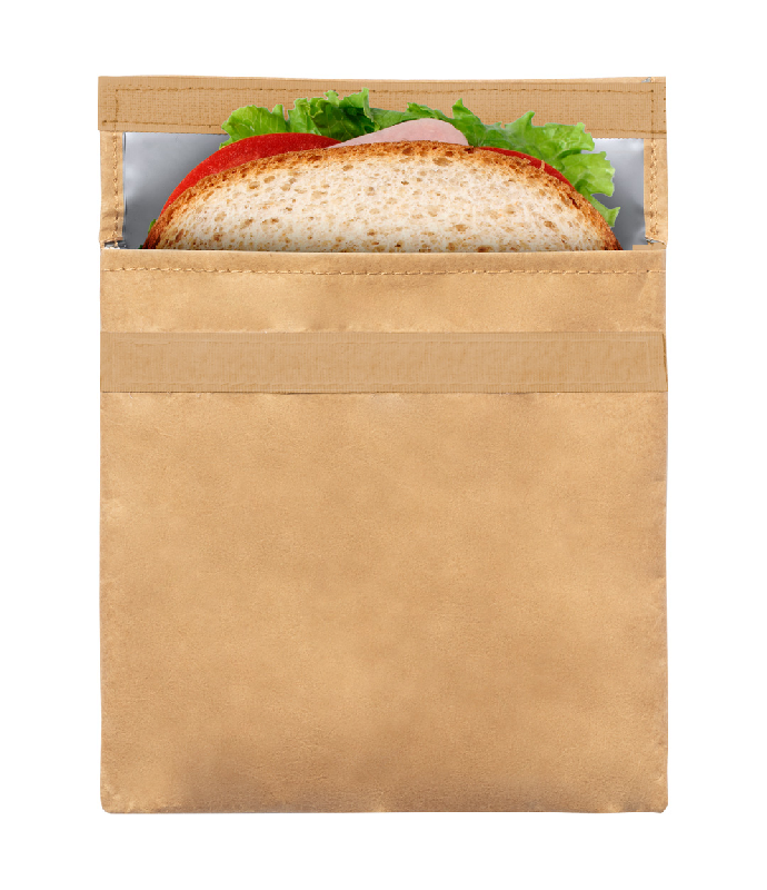 Sac snack - isotherme réutilisable en papier recyclé laminé - doublé en PEVA_3