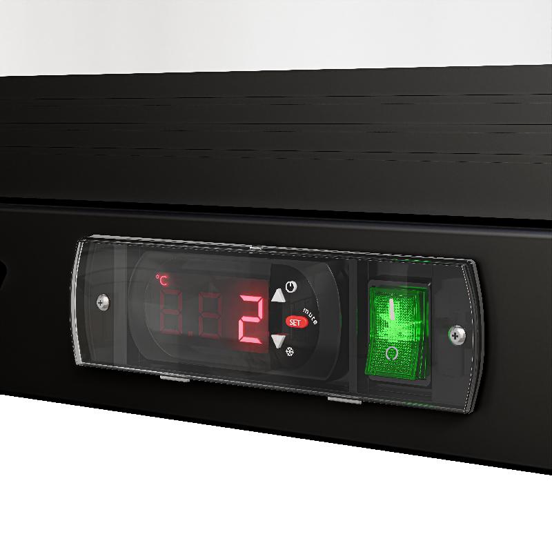 Arrière bar réfrigéré 2 portes coulissantes vitrées 220 litres | BKTG220SSN_3