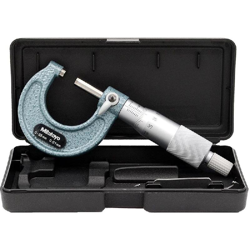Mitutoyo® - Micromètre d'extérieur 75-100 mm - modèle d'atelier à cliquet avec dispositif de blocage - Réf : 103-140-10_3