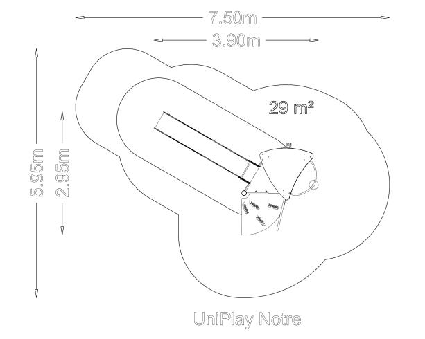 Structure multi-jeux 3 à 12 ans - Uniplay Notre 8061762 - Hags - Poteaux bois et panneaux HPL_3
