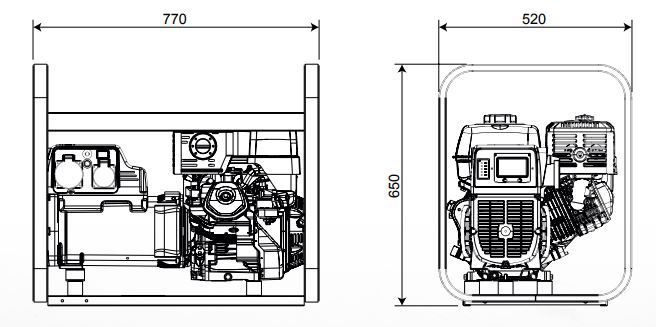 Ge 6000 YDM groupe électrogène - Mosa - 5 kVA - moteur diesel Yanmar - fréquence 50 Hz_3