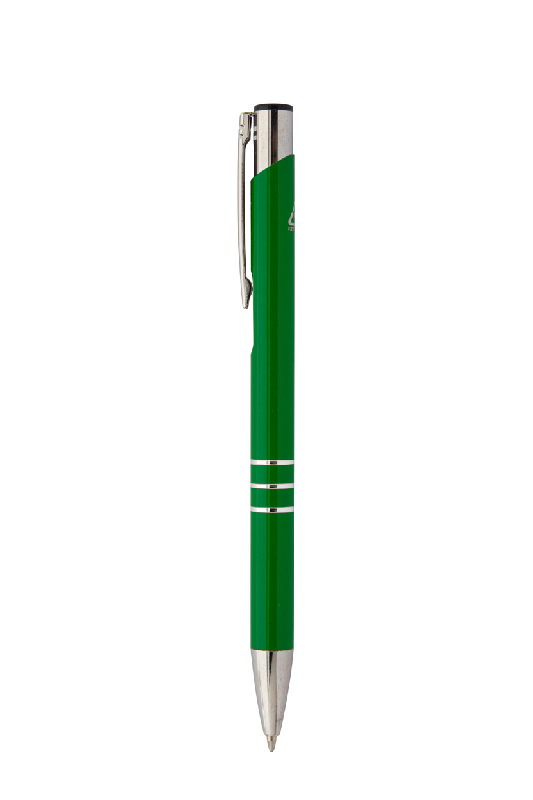 Stylo en aluminium recyclé - encre bleue - couleur verte - 7g_3