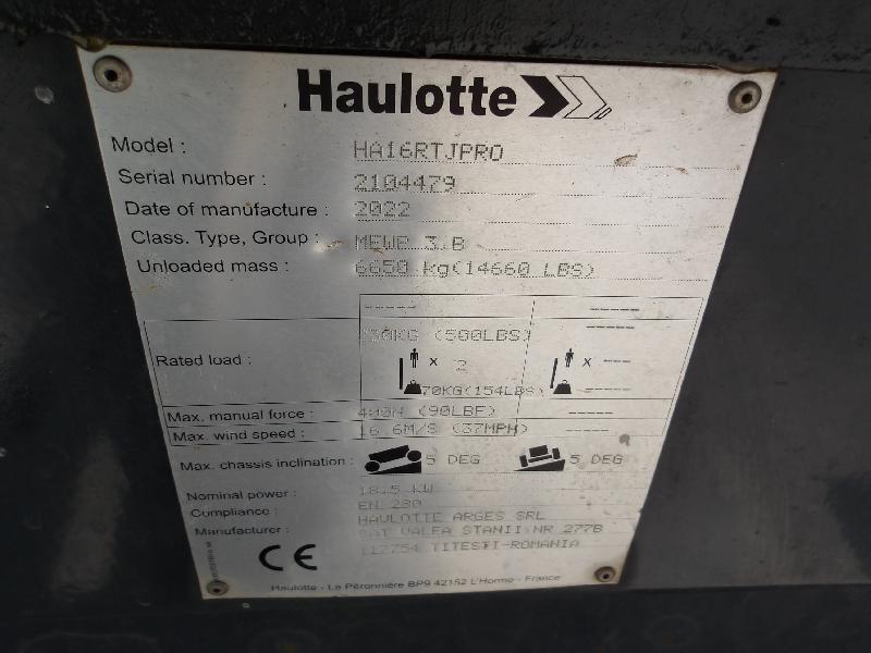 Nacelle articulée HAULOTTE ha16rtj pro occasion_3